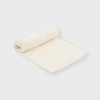 Copertina in maglia da neonata, BIANCO Copertina in maglia da neonata, BIANCO