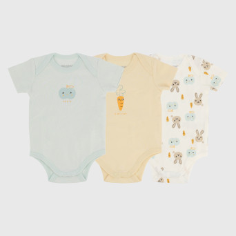 Confezione da tre body da neonato, ARANCIO Confezione da tre body da neonato, ARANCIO