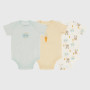 Pack with 3 bodies for newborn, orange Pack with 3 bodies for newborn, orange