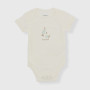 Warm cotton baby girl bodysuit, white Warm cotton baby girl bodysuit, white