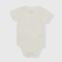 Warm cotton baby girl bodysuit, white Warm cotton baby girl bodysuit, white