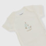 Warm cotton baby girl bodysuit, white Warm cotton baby girl bodysuit, white