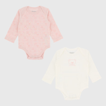 Confezione da due body da neonata, BIANCO Confezione da due body da neonata, BIANCO