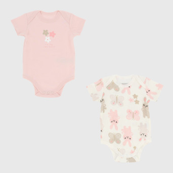 Confezione da due body da neonata, ROSA Confezione da due body da neonata, ROSA