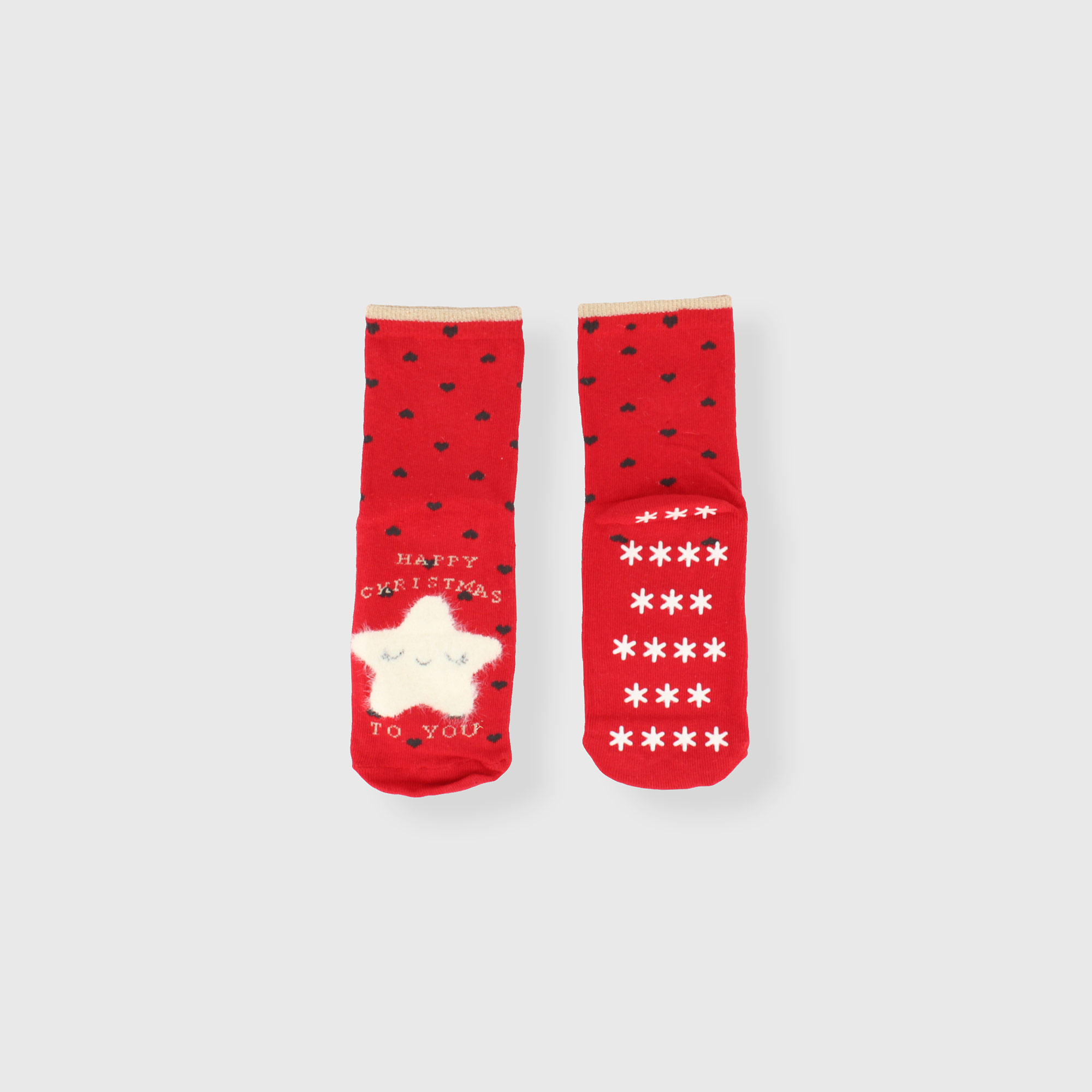 Calzini antiscivolo da bambina, ROSSO