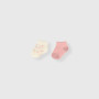 Pack of two pairs of baby girl's socks, white Pack of two pairs of baby girl's socks, white