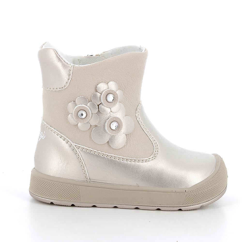 Stivaletti da bambina platino-beige chiaro - Main Image