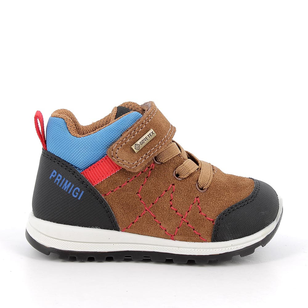 Scarpe gore tex da bambino cuoio celeste