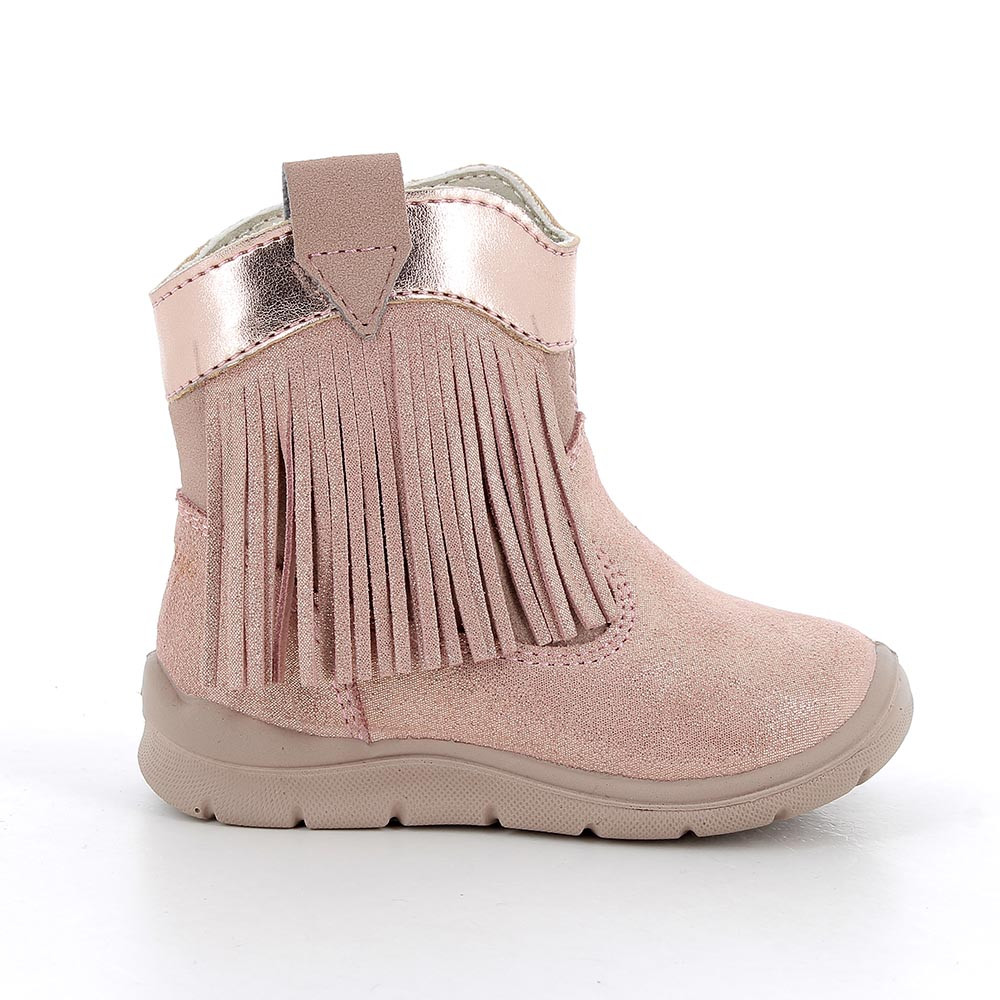 Stivaletti da bambina rosa glitter rosa antico