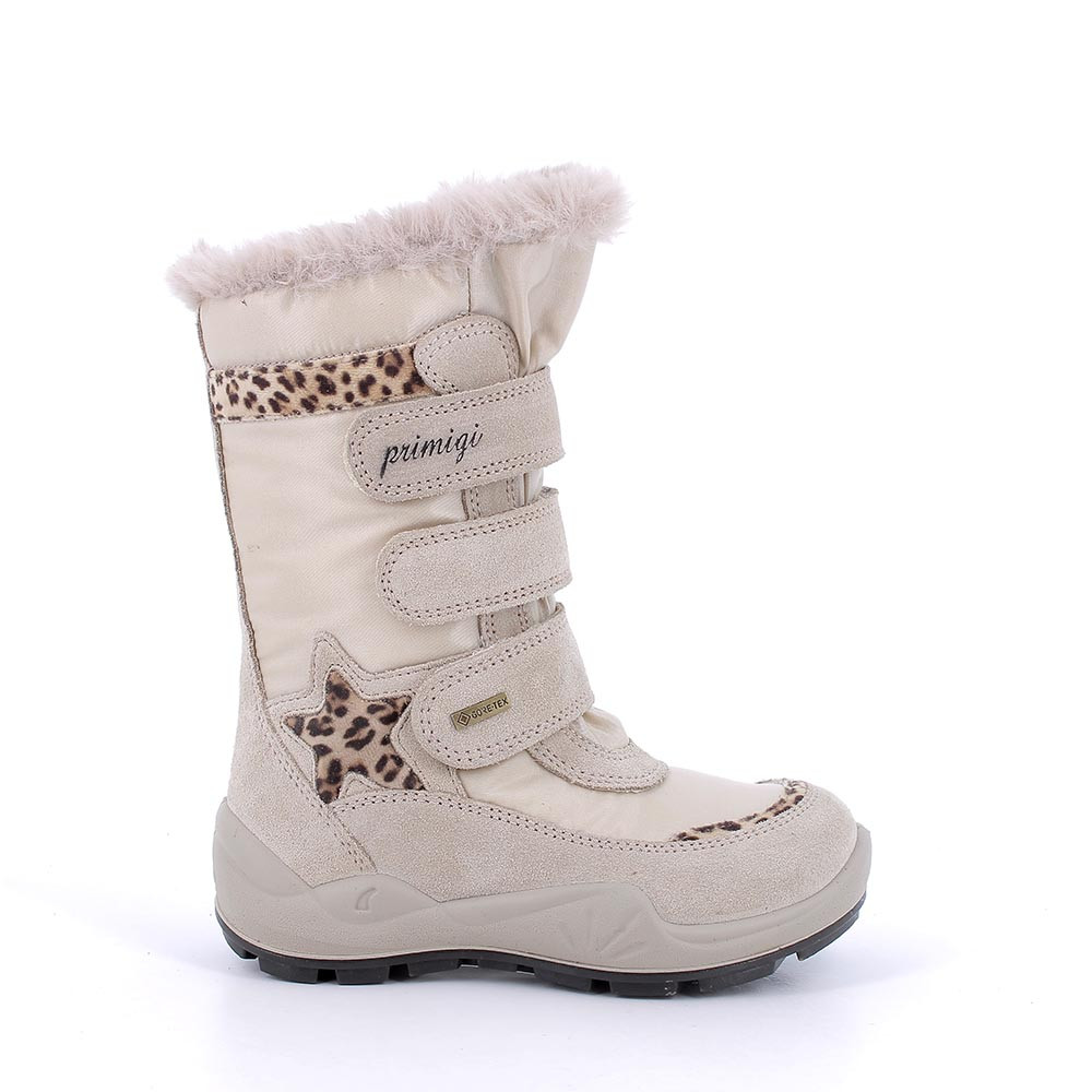 Stivali gore tex da bambina avorio panna