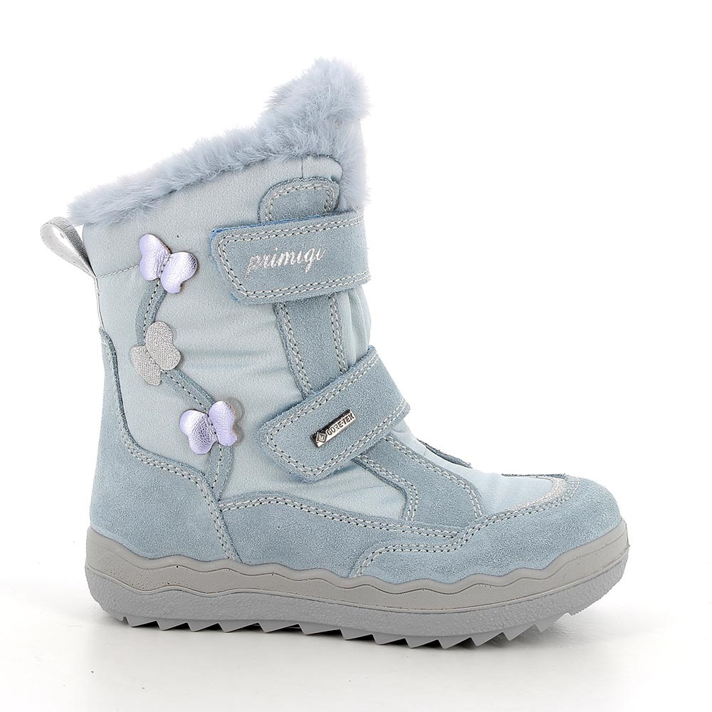 Primigi Stivaletti gore-tex in pelle da bambina celeste, Taglia 25