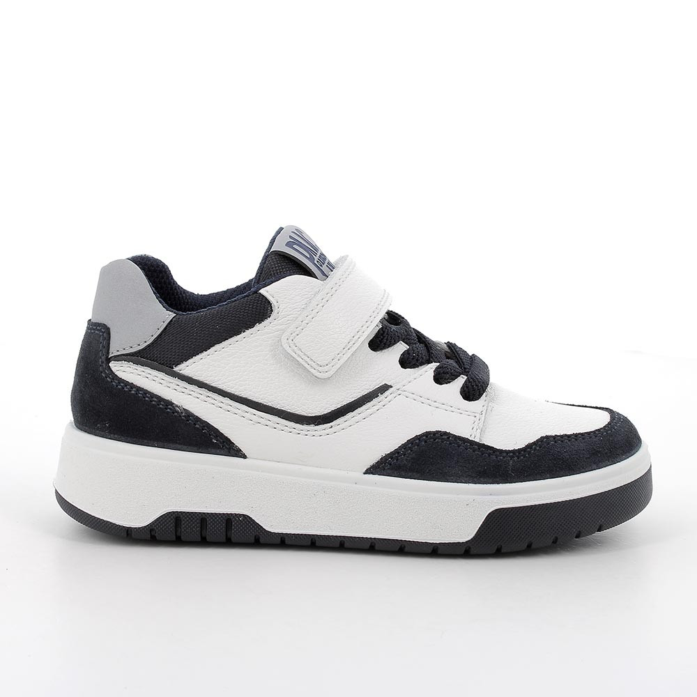 Primigi Sneakers in pelle da bambino bianco-navy, Taglia 28