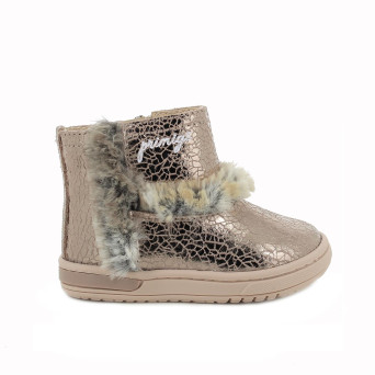 STIVALETTI PRIMI PASSI CON INSERTO IN PELLICCIA SINTETICA BAMBINA STIVALETTI PRIMI PASSI CON INSERTO IN PELLICCIA SINTETICA BAMBINA