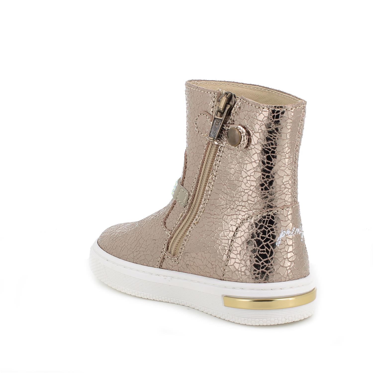 Stivaletti in pelle da bambina visone