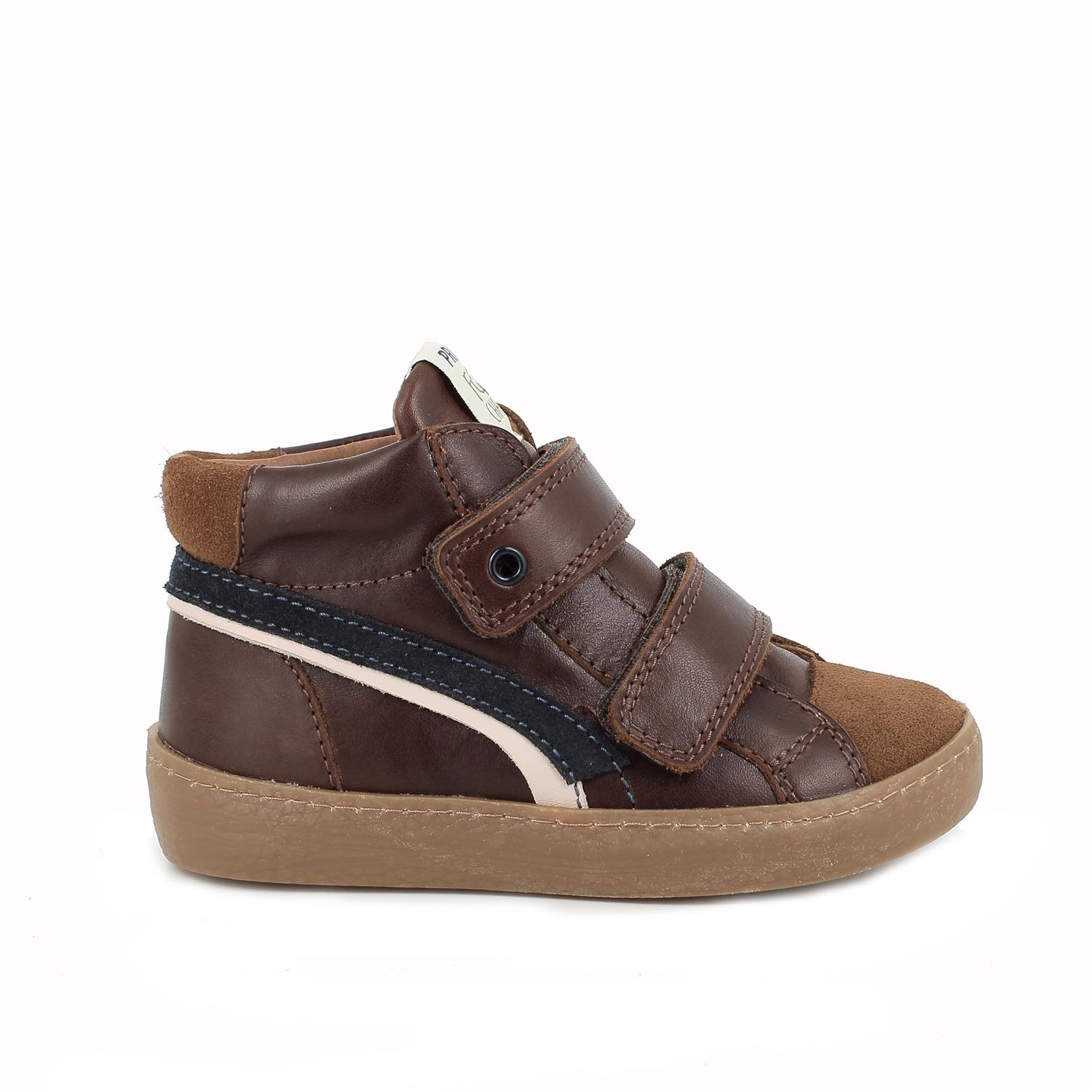 Primigi Sneakers eco-sostenibili in pelle da bambino cioccolato, Taglia 24