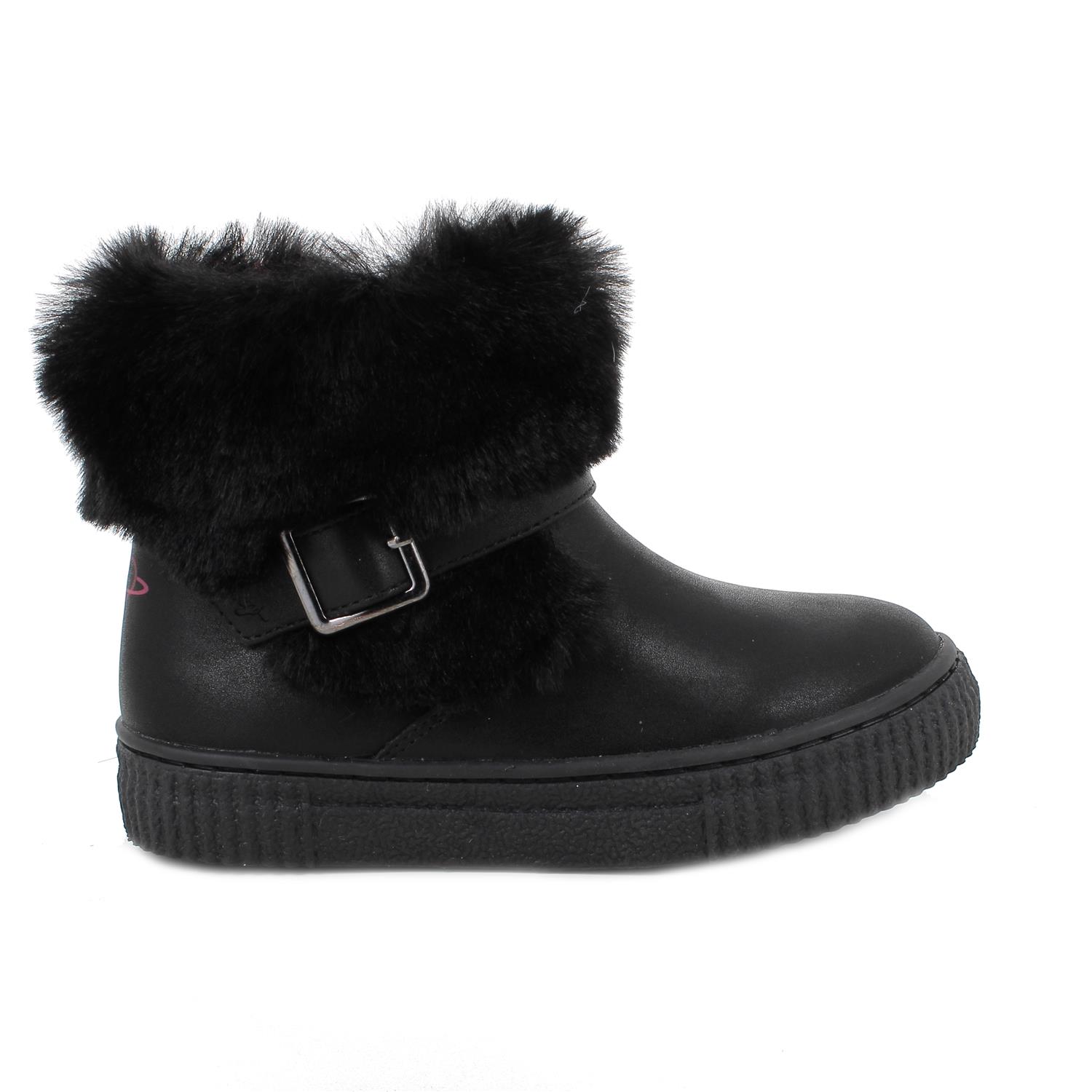 GIRL BOOTS WITH A SYNTHETIC FUR INSERT - Main Image