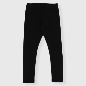 Leggings in jersey da bambina, NERO Leggings in jersey da bambina, NERO