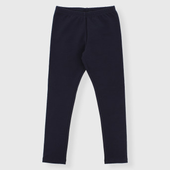 Leggings in felpa da bambina, BLU Leggings in felpa da bambina, BLU