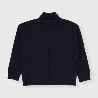 Sweat-shirt   mit halbem Halsauschnitt fuer Maedchen,  blau Sweat-shirt   mit halbem Halsauschnitt fuer Maedchen,  blau