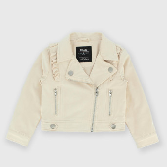 Blouson court en éco-suède  fille,  rose Blouson court en éco-suède  fille,  rose