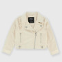 Short jacket in eco-suede for girl, pink Short jacket in eco-suede for girl, pink