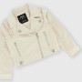 Short jacket in eco-suede for girl, pink Short jacket in eco-suede for girl, pink