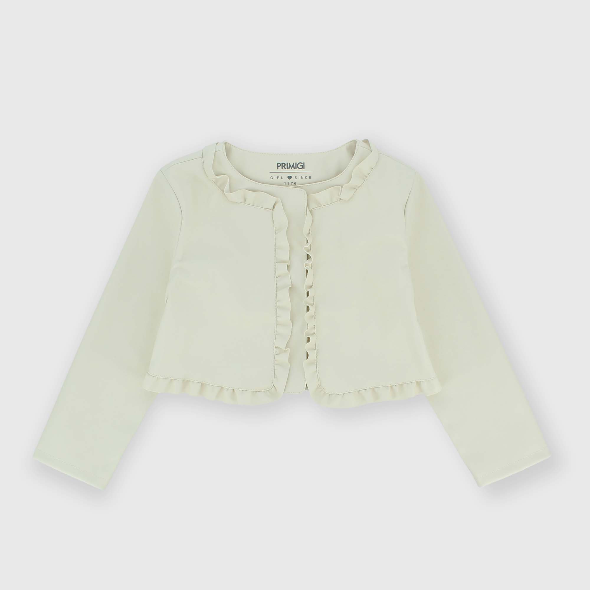 Blouson en éco-cuir  fille, blanc