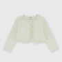 Jacket in eco-leather for girl, white Jacket in eco-leather for girl, white