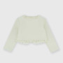 Jacket in eco-leather for girl, white Jacket in eco-leather for girl, white
