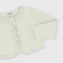 Jacket in eco-leather for girl, white Jacket in eco-leather for girl, white