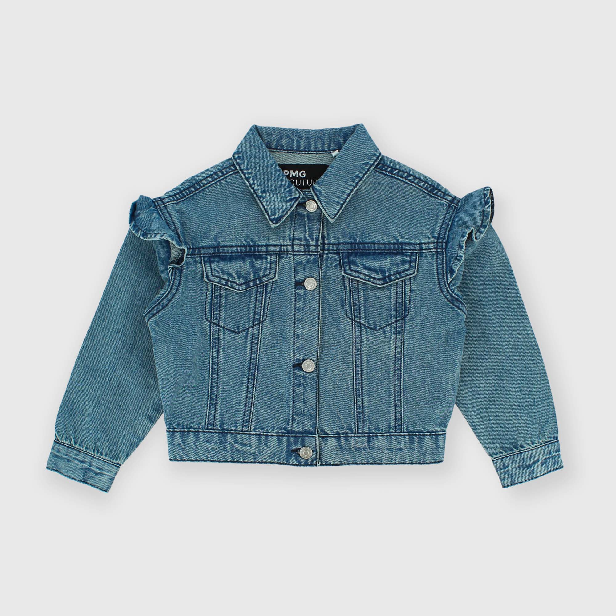 Cazadora vaquera de niña, azul