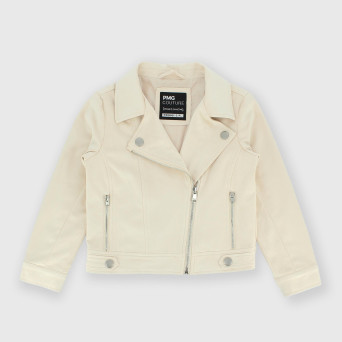 Blouson court en éco-suède  fille,  rose Blouson court en éco-suède  fille,  rose