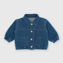 Jacket in fleece for newborn, blue Jacket in fleece for newborn, blue