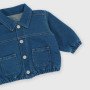 Jacket in fleece for newborn, blue Jacket in fleece for newborn, blue