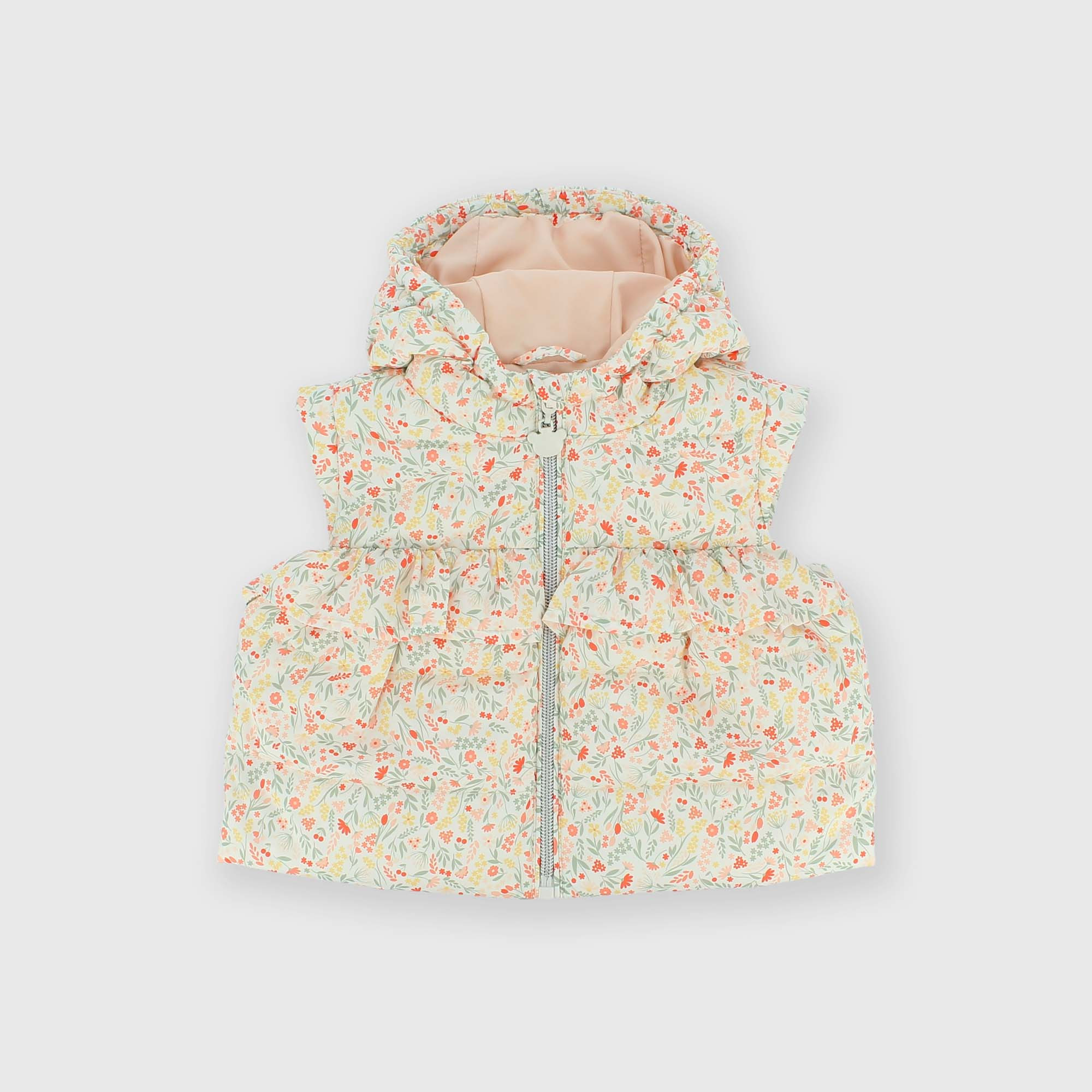 Chaleco de nylon para bebé, blanco