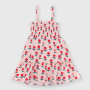 Vestido de viscosa para niña, rosa Vestido de viscosa para niña, rosa