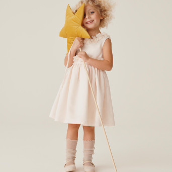Robe en satin  fille,  rose Robe en satin  fille,  rose