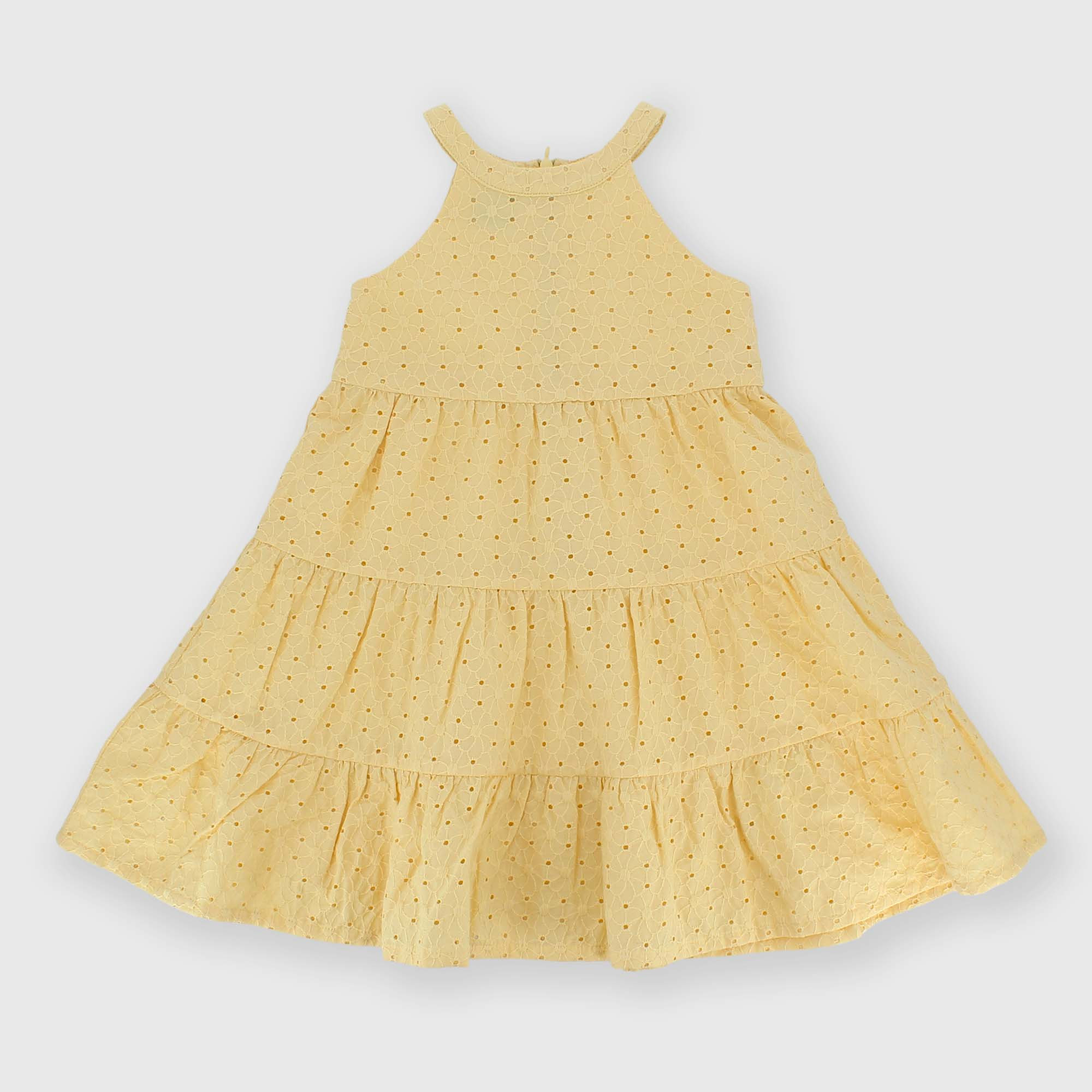 Primigi Vestito in pizzo san gallo da bambina, giallo, Taglia 18M