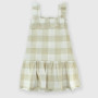 Girl's coton dress, green Girl's coton dress, green