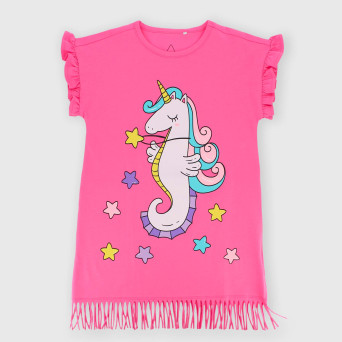 Jersey cover-up for girls, pink Jersey cover-up for girls, pink