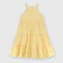 Girl's San Gallo lace dress, yellow Girl's San Gallo lace dress, yellow