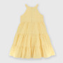 Girl's San Gallo lace dress, yellow Girl's San Gallo lace dress, yellow
