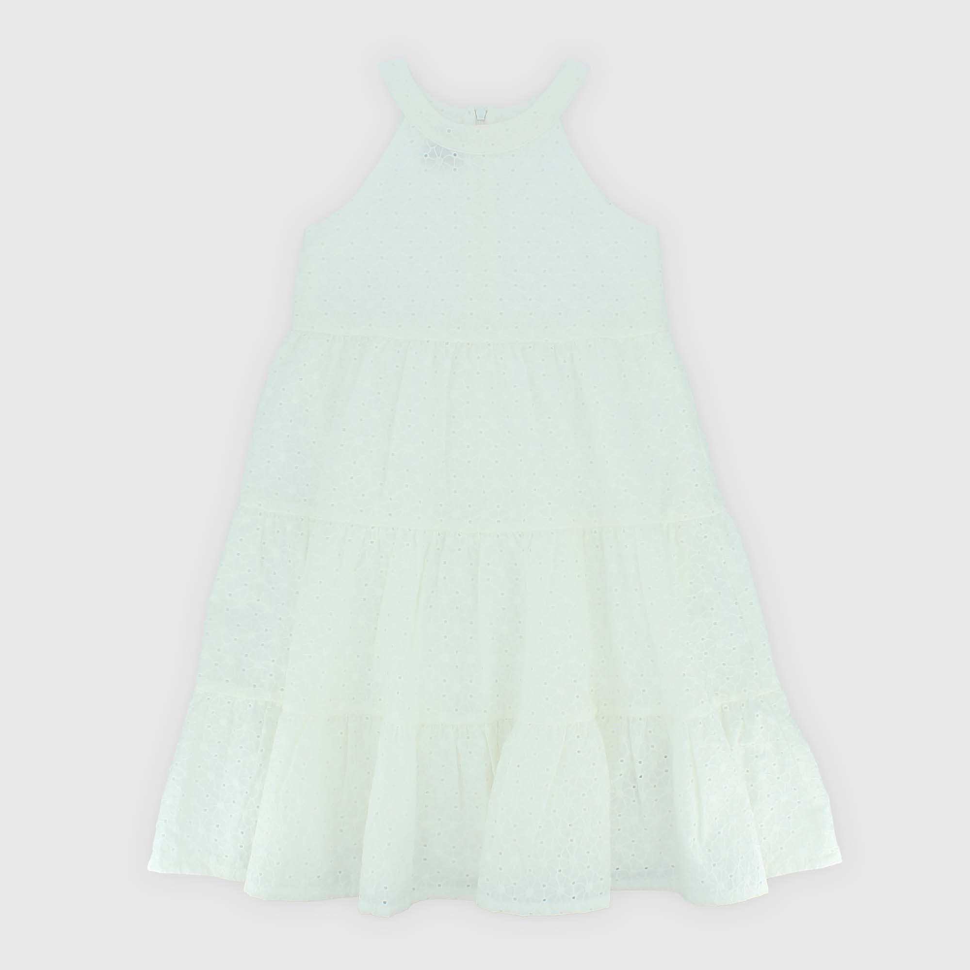 Primigi Vestito in pizzo san gallo da bambina, bianco, Taglia 6