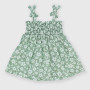 Newborn ribbed dress, green Newborn ribbed dress, green