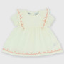 Robe en gaze en coton  nouvau-née, blanc Robe en gaze en coton  nouvau-née, blanc