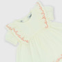 Vestido de gasa de algodón para bebé niña, blanco Vestido de gasa de algodón para bebé niña, blanco