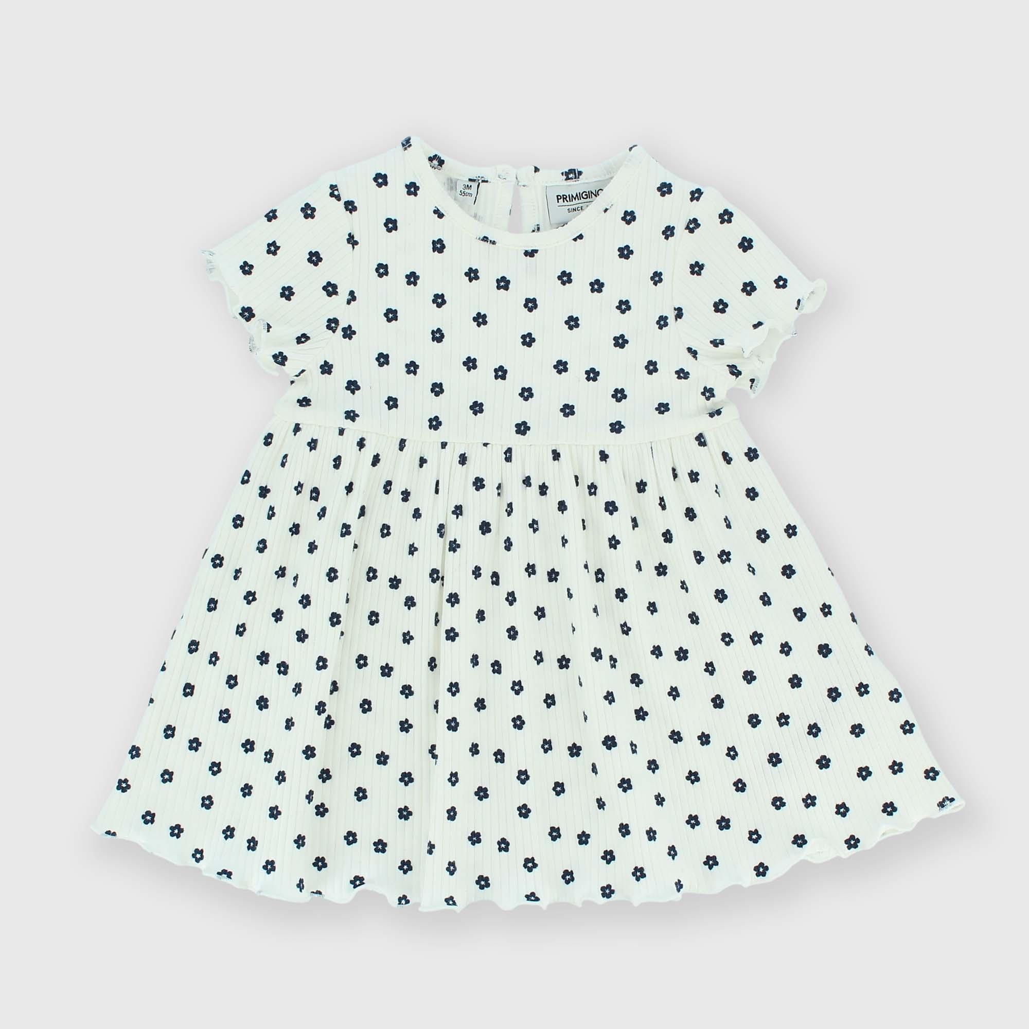 Primigi Vestito in costina da neonata, bianco, Taglia 9M
