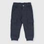 Pantalón de tejido tipo sudadera de niño, azul Pantalón de tejido tipo sudadera de niño, azul