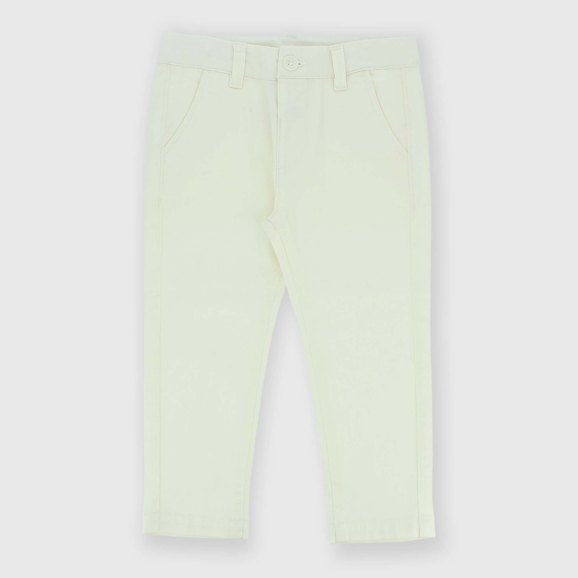 Pantalón de gabardina para niño, blanco