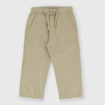 Pantalon en coton-lin  garcon, beige Pantalon en coton-lin  garcon, beige